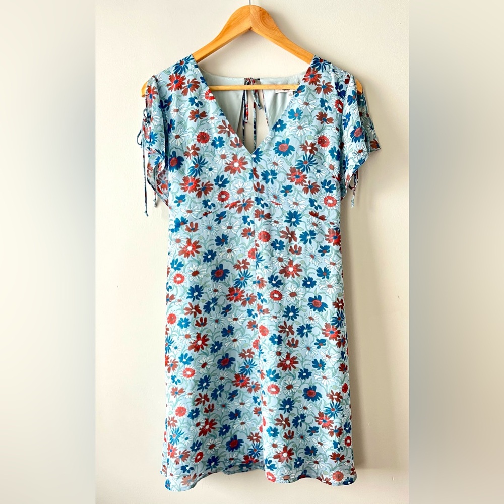 Madewell Dainty Floral Dress Size 2 - Tie-Arm Detail Adjustable Tie Back -Summer